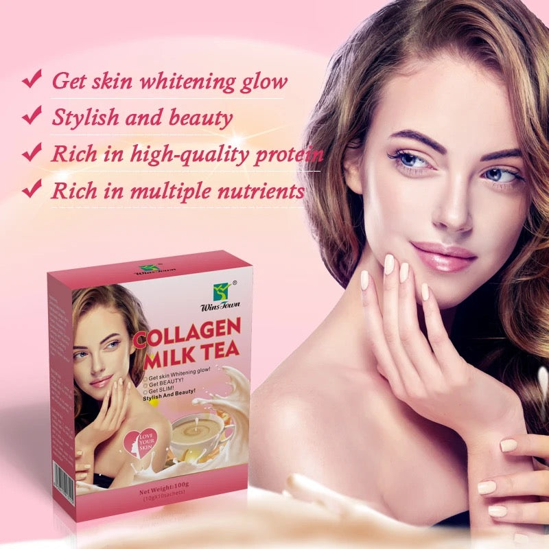 Collagen Milk Tea | Herbal Tea for Skin Whitening, Anti-Aging, and Beauty - Image 2