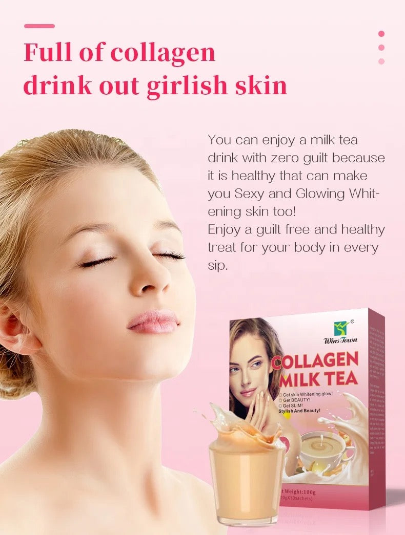 Collagen Milk Tea | Herbal Tea for Skin Whitening, Anti-Aging, and Beauty - Image 3