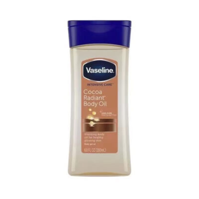 Vaseline Intensive Care Cocoa Radiant Body Oil (200ml, Made-in-China) | Intensive Care Oil for Healthy Glowing Skin