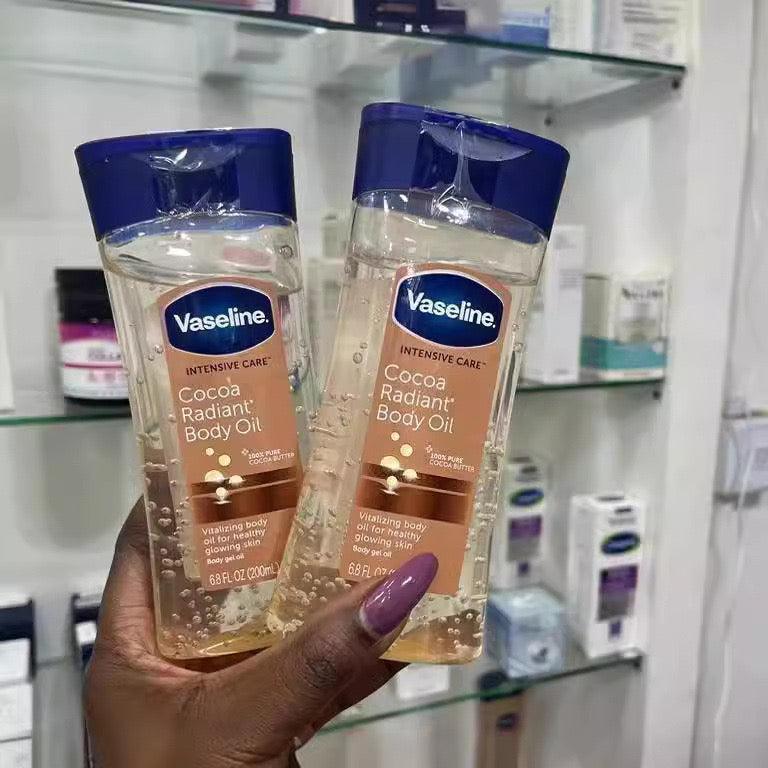 Vaseline Intensive Care Cocoa Radiant Body Oil (200ml, Made-in-China) | Intensive Care Oil for Healthy Glowing Skin - Image 2