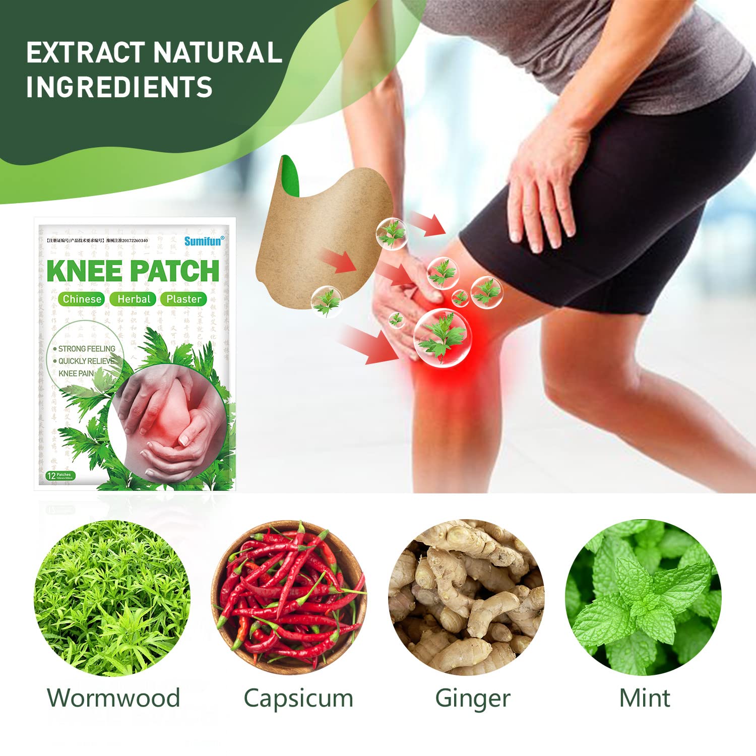 Knee Pain Relief Patches (12 Patches) - Image 17