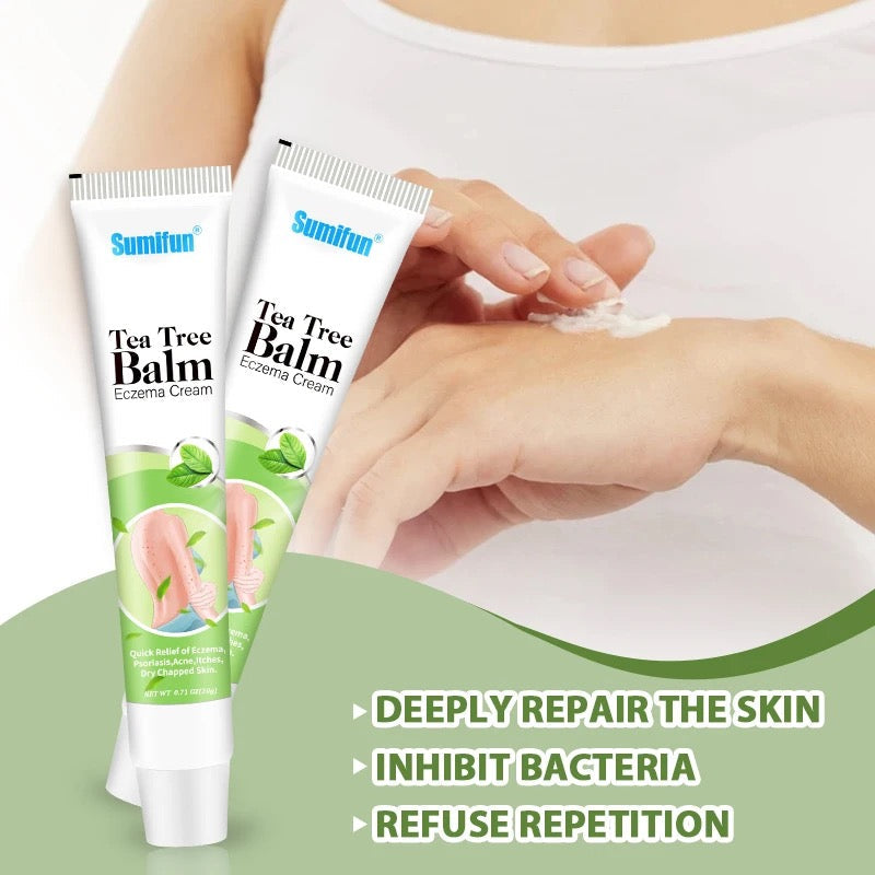 Tea Tree Oil Balm | Topical Cream for Eczema, Psoriasis, Acne, Itches, and Dry Chapped Skin - Image 3