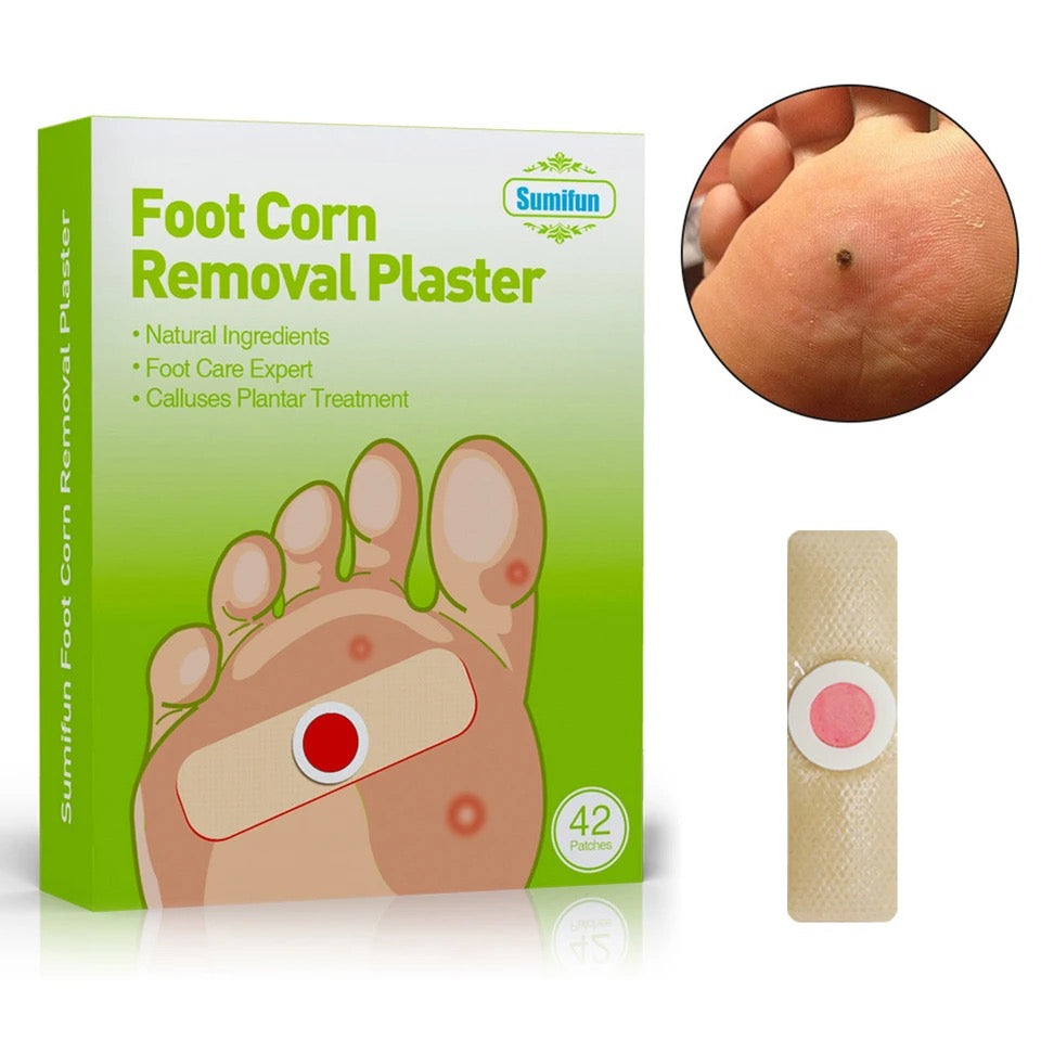 Foot Corn Removal Plaster (42 Plasters) | Medicated Patch for Foot Corns, Calluses, and Foot Warts - Image 2