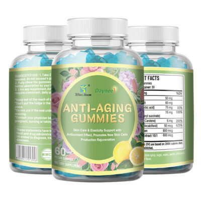 Anti-Aging Gummies with Wasabi, Grape Seed and Vitamin C | Dietary Supplement for Skin Care, Fine Lines, Wrinkles, Skin Elasticity, and Dark Spots