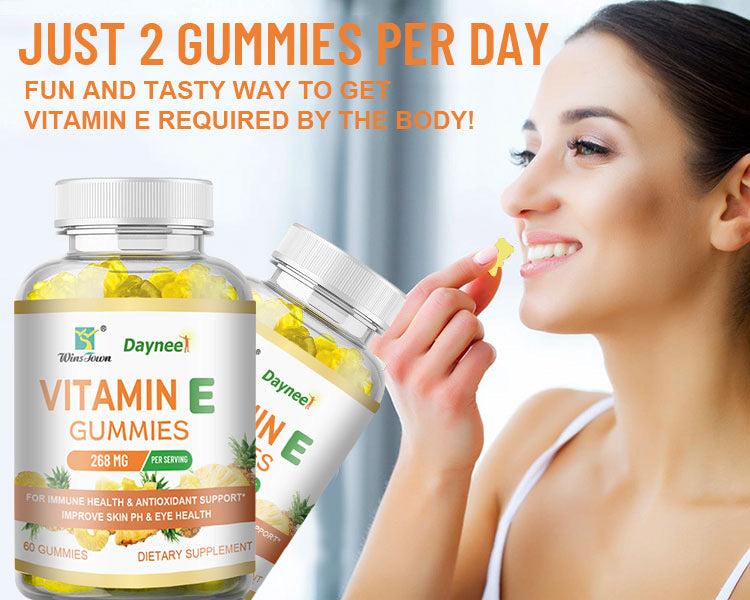 Vitamin E Gummies | Dietary Supplement for Eye Health, Skin Care, Hair Care, Anti-aging, and Immunity - Image 6
