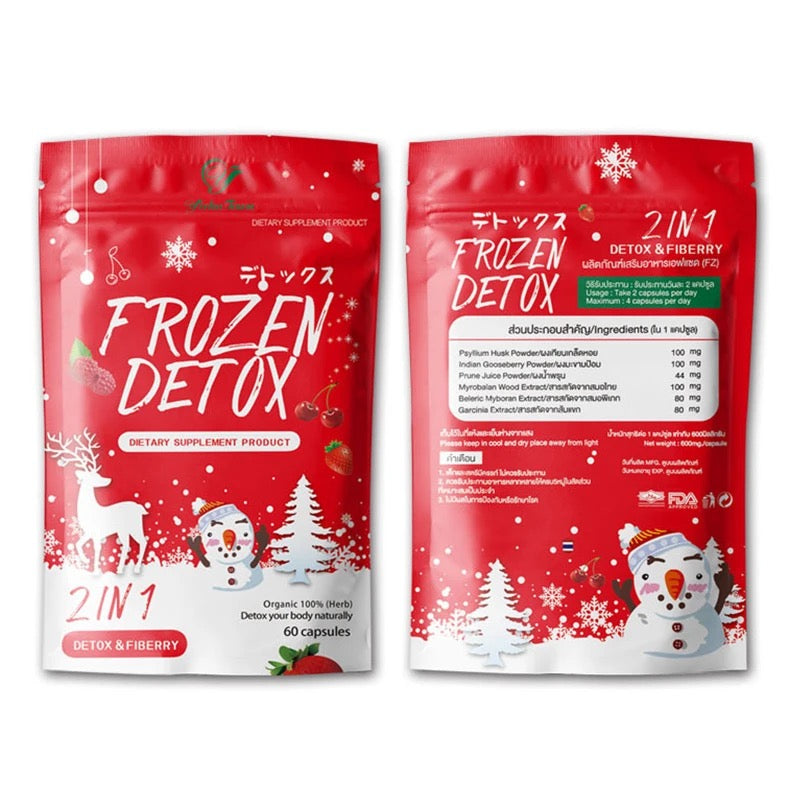 Frozen Detox and Fiberry Capsules with Psyllium Husk and Indian Gooseberry | Dietary Supplement for Tummy Detox, Flat Tummy, and Digestive Health - Image 5