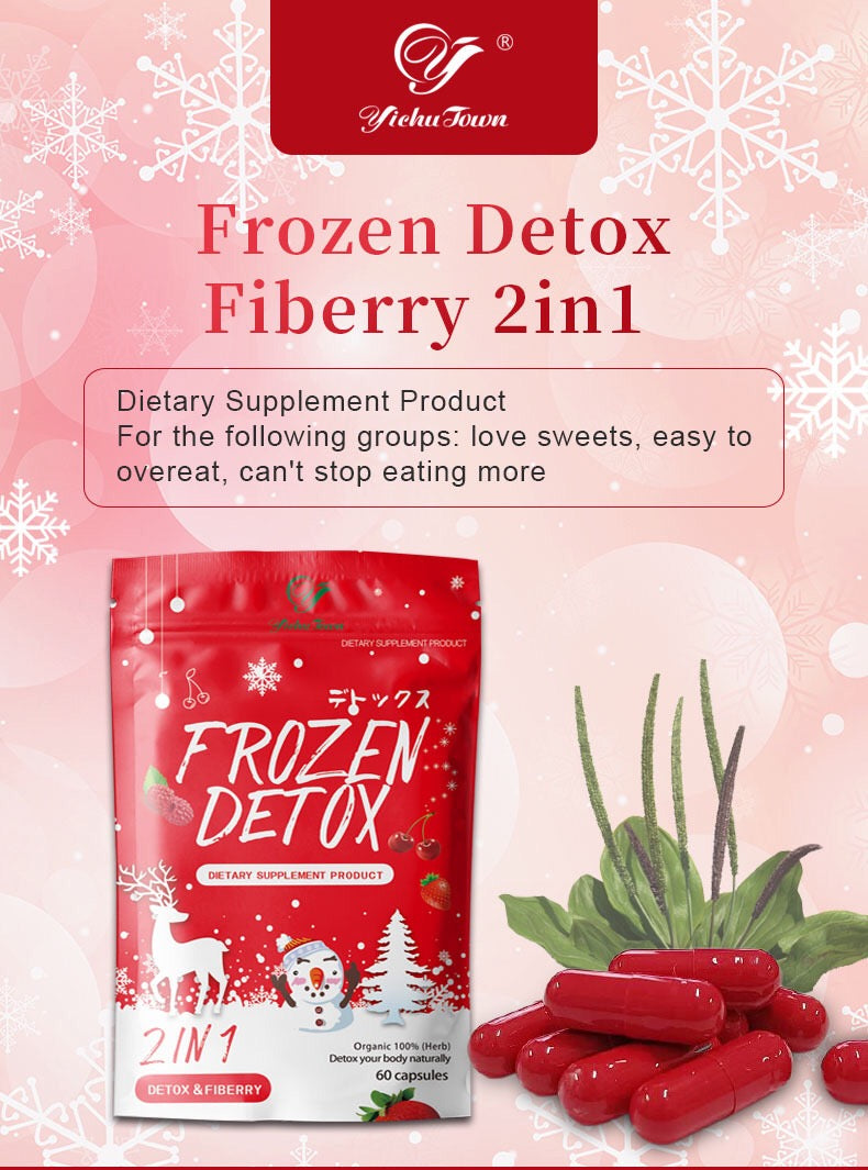 Frozen Detox and Fiberry Capsules with Psyllium Husk and Indian Gooseberry | Dietary Supplement for Tummy Detox, Flat Tummy, and Digestive Health - Image 8