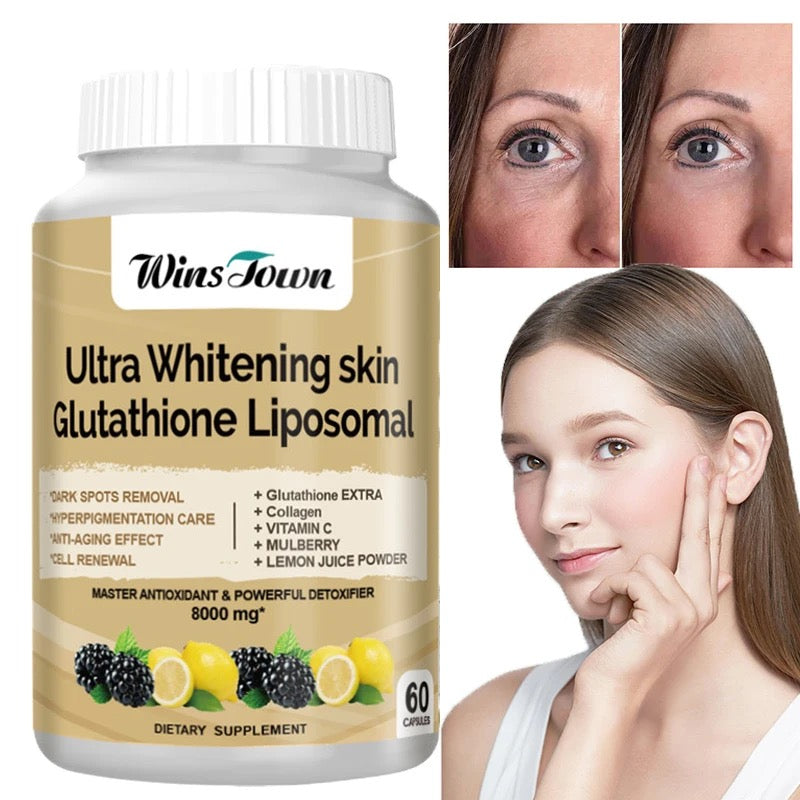 Ultra Whitening Skin Capsules with L-Glutathione (8000mg) | Dietary Supplement for Dark Spots, Hyperpigmentation, Anti-aging, and Cell Renewal - Image 7