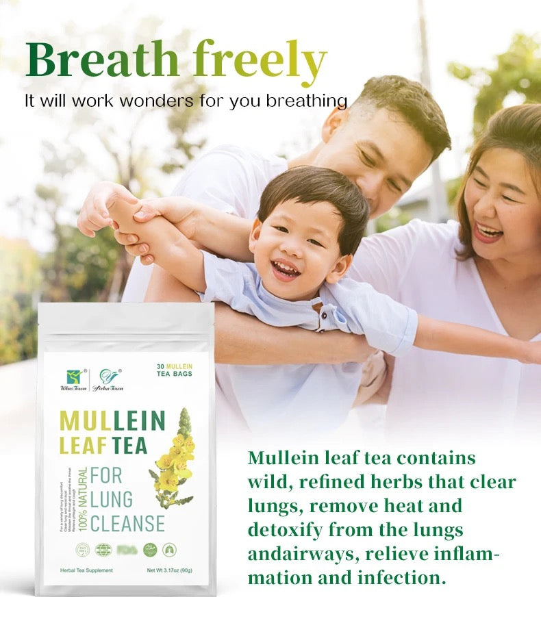 Mullein Leaf Tea | Herbal Tea for Coughs, Bronchitis, Asthma, Sore Throat, and Lungs Cleanse - Image 3