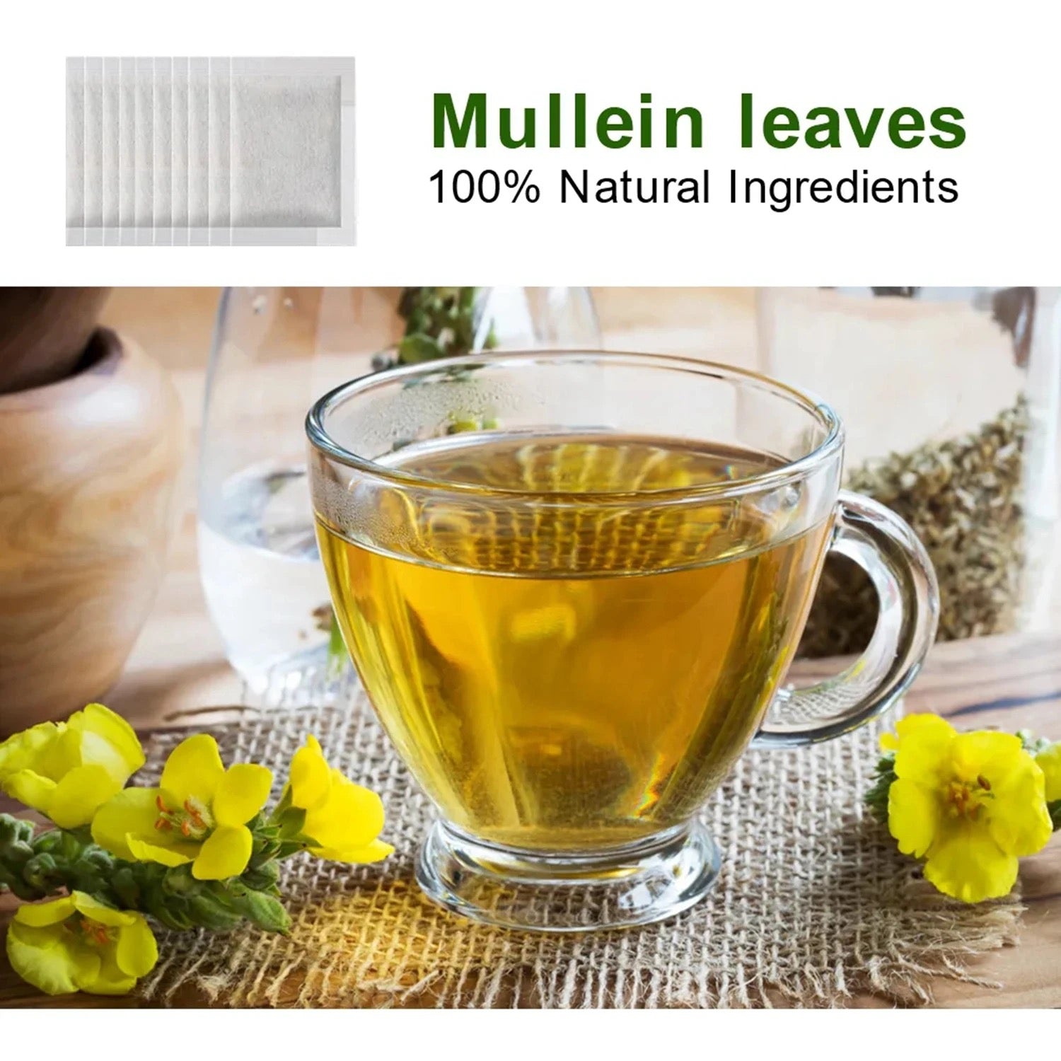 Mullein Leaf Tea | Herbal Tea for Coughs, Bronchitis, Asthma, Sore Throat, and Lungs Cleanse - Image 12