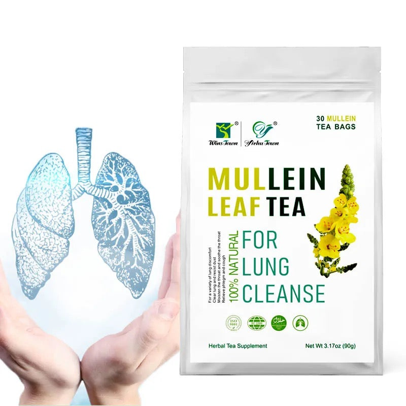 Mullein Leaf Tea | Herbal Tea for Coughs, Bronchitis, Asthma, Sore Throat, and Lungs Cleanse