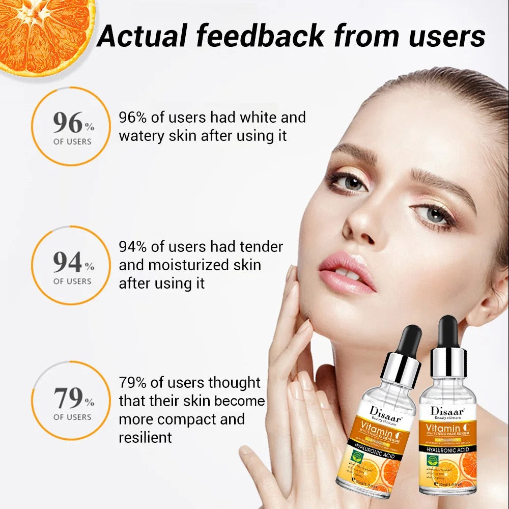DISAAR 5-in-1 Vitamin C Skin Care Set: Face Wash, Face Toner, Eye Cream, Face Serum, and Body Cream - Image 13