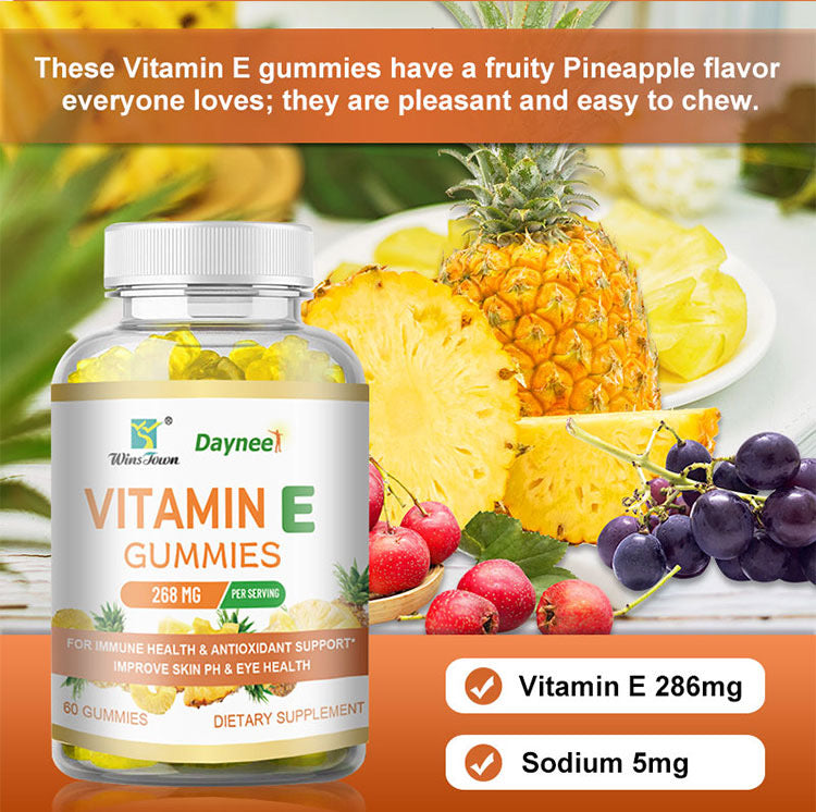Vitamin E Gummies | Dietary Supplement for Eye Health, Skin Care, Hair Care, Anti-aging, and Immunity - Image 5