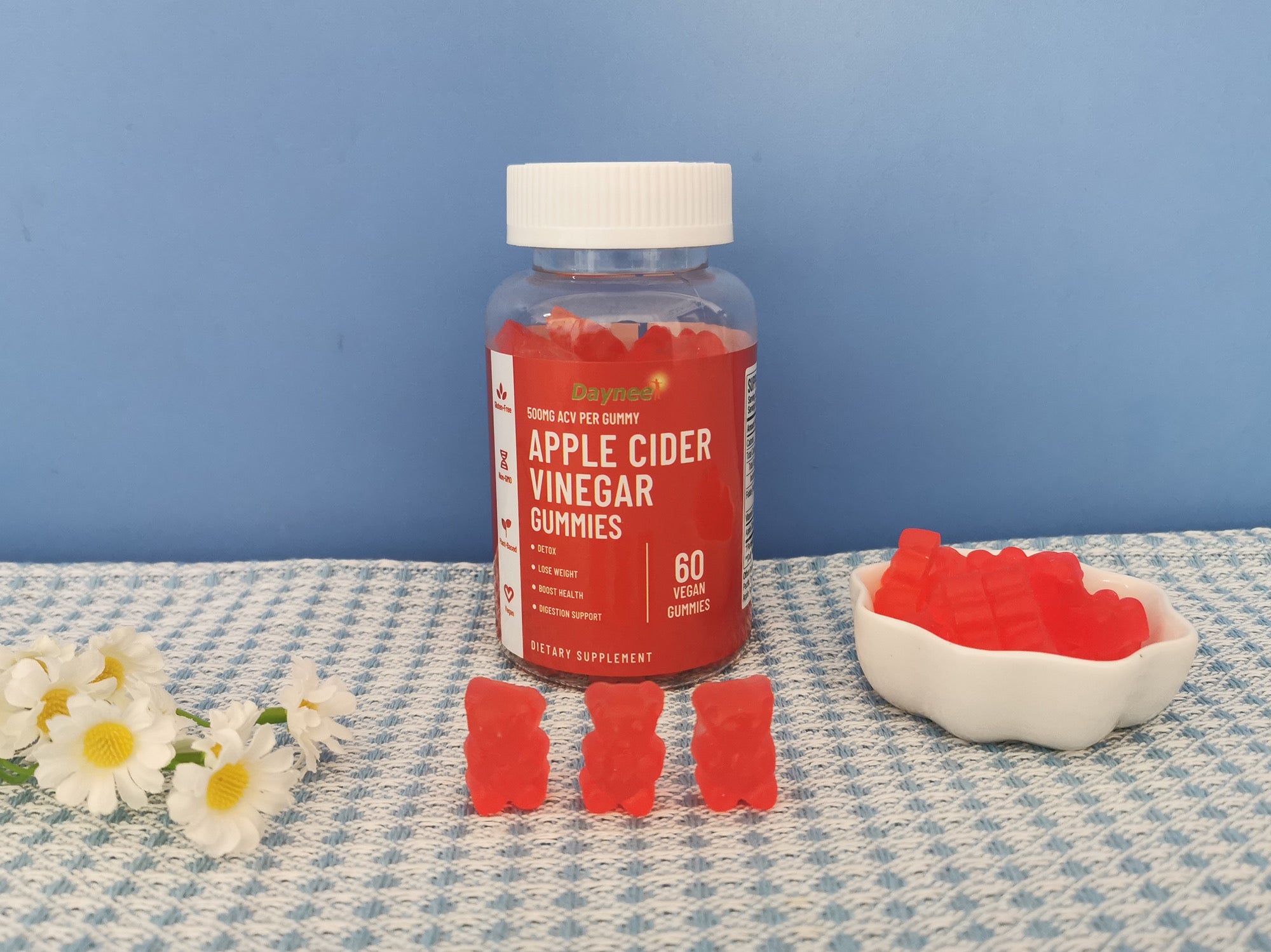 Apple Cider Vinegar Gummies (500mg) | Dietary Supplement for Detox, Weight Loss, Cholesterol, and Energy - Image 10