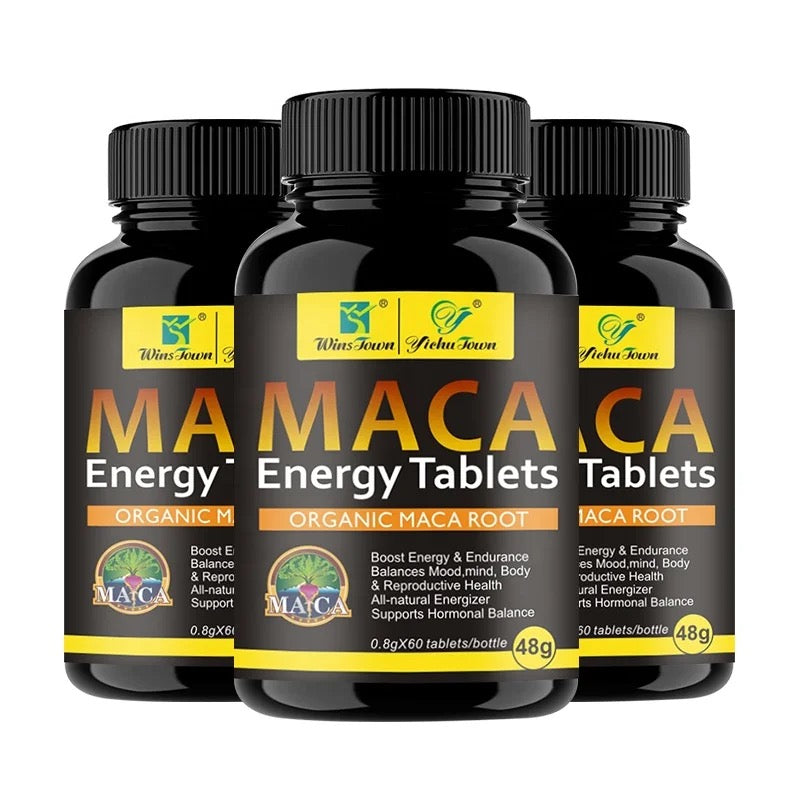 Maca Energy Tablets (48g) | Dietary Supplement for Energy, Hormonal Balance, Mood, and Reproductive Health