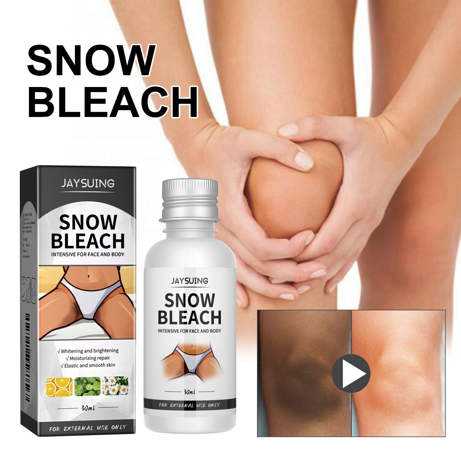 JAYSUING Snow Bleach Cream (30ml) | Intensive Skin Brightening Solution for Face and Body - Image 6