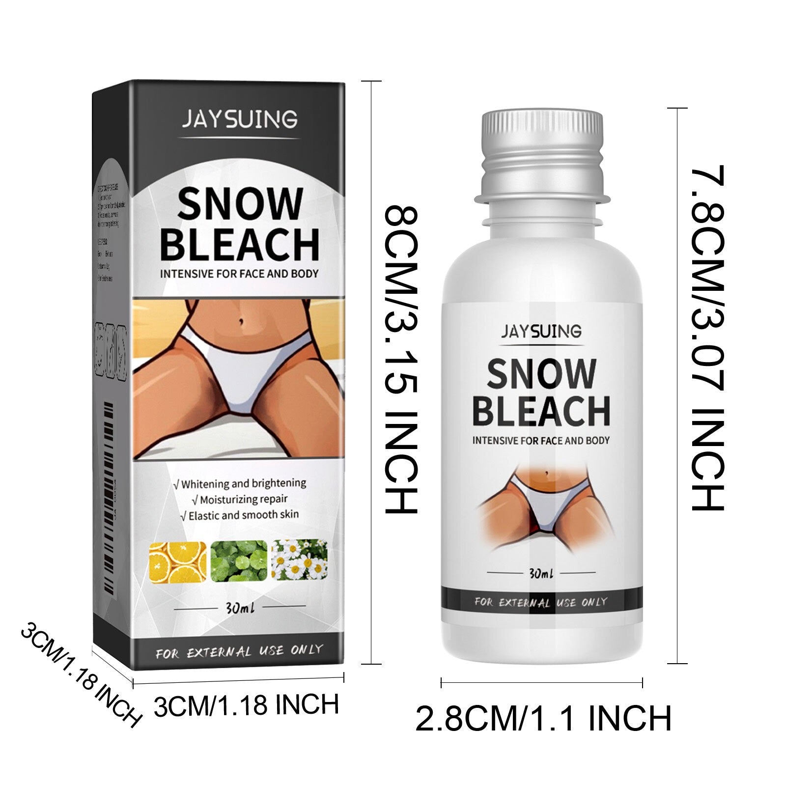 JAYSUING Snow Bleach Cream (30ml) | Intensive Skin Brightening Solution for Face and Body - Image 12