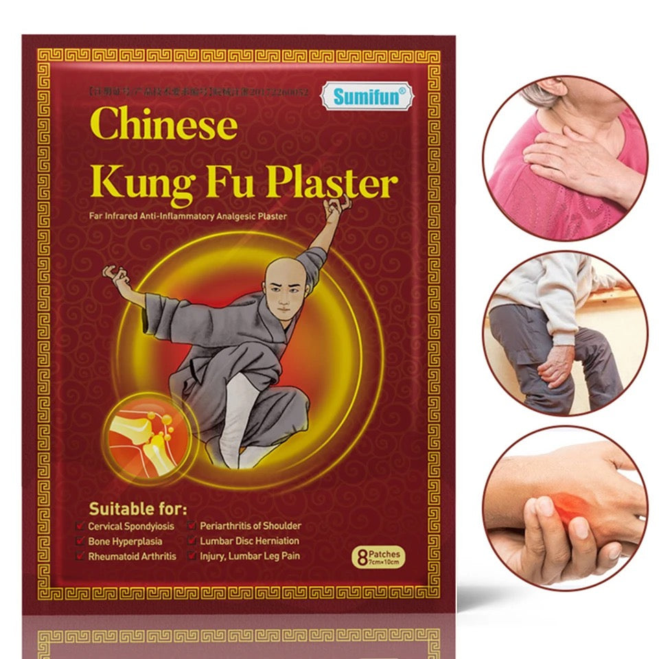 Chinese Kung Fu Plaster | Medicated Plaster for Cervical Spondyiosis, Bone Hyperplasia, Arthritis, and Lumbar Disc Herniation