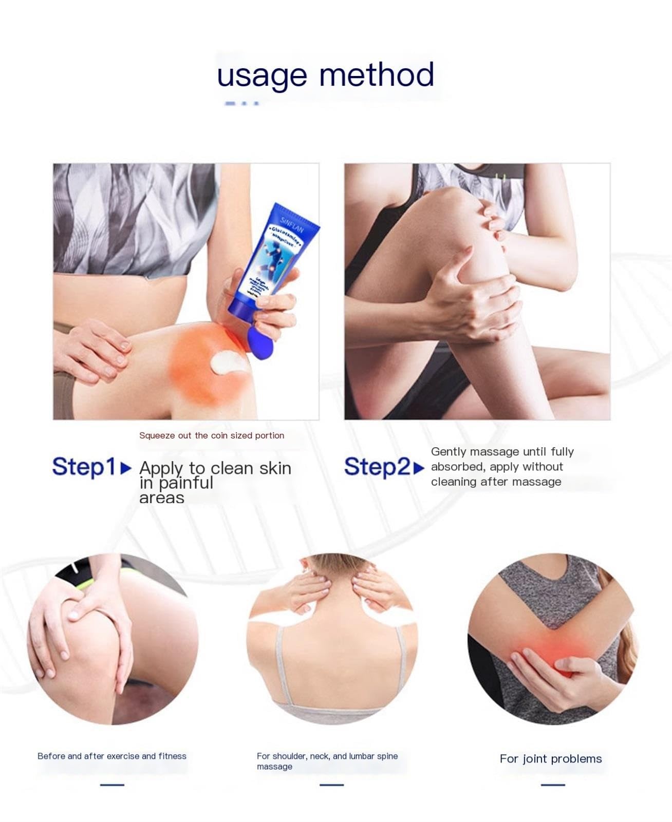 Glucosamine Massage Cream (100ml) | Topical Ointment for Bone, Muscle and Joint Pains Relief - Image 12
