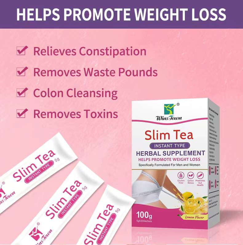 Slim Tea with Lemon Flavor | Instant Tea for Weight Loss, Constipation, and Cleansing Colon - Image 2