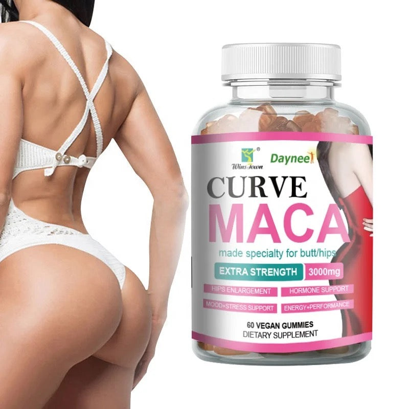 Curve Maca Gummies (3000mg) | Dietary Supplement for Hips Enlargement, Hormonal Balance, Mood, Stress, Energy, and Performance - Image 7