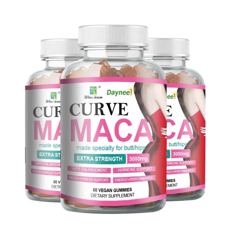 Curve Maca Gummies (3000mg) | Dietary Supplement for Hips Enlargement, Hormonal Balance, Mood, Stress, Energy, and Performance - Image 9
