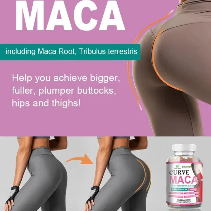 Curve Maca Gummies (3000mg) | Dietary Supplement for Hips Enlargement, Hormonal Balance, Mood, Stress, Energy, and Performance - Image 10