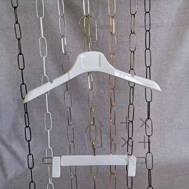 Vertical Space-Saving Iron Chain for Hangers | Metal Chain Closet Organizer - Image 4