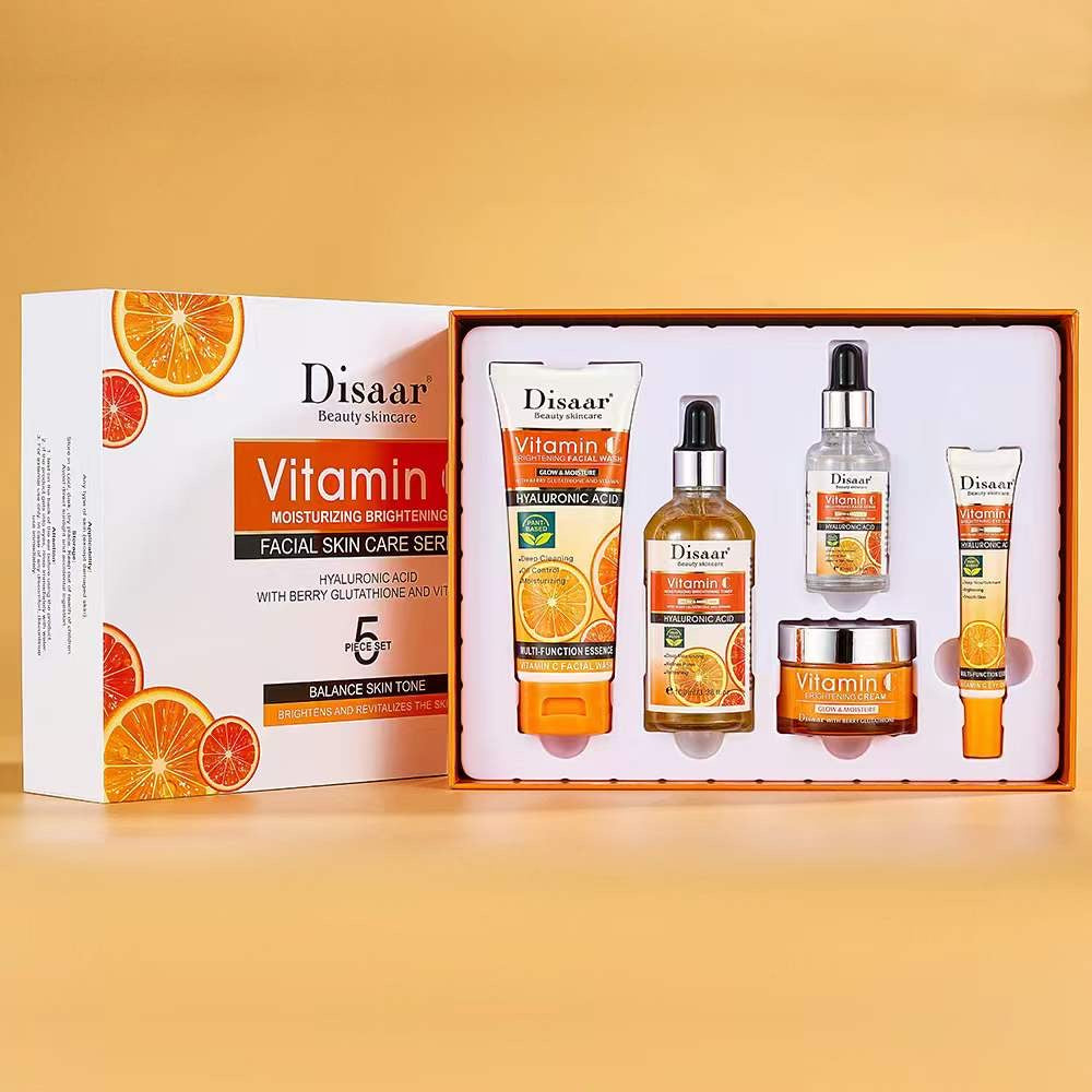 DISAAR 5-in-1 Vitamin C Skin Care Set: Face Wash, Face Toner, Eye Cream, Face Serum, and Body Cream - Image 14