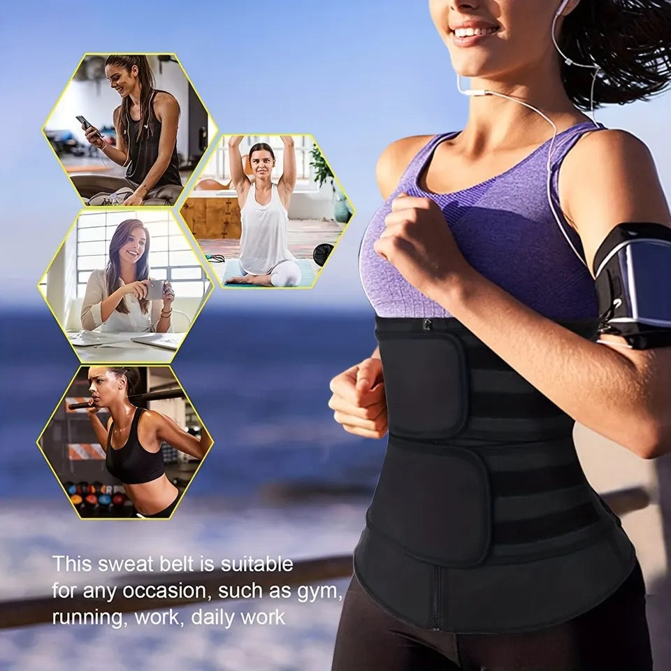 Two Straps Latex Belt with Zip and Hook | Double Strap Latex Waist Trainer - Image 5