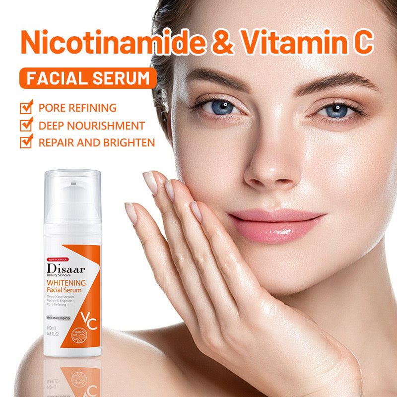 DISAAR Whitening Facial Serum with Vitamin C, Nicotinamide, and Hyaluronic Acid (50ml) - Image 2