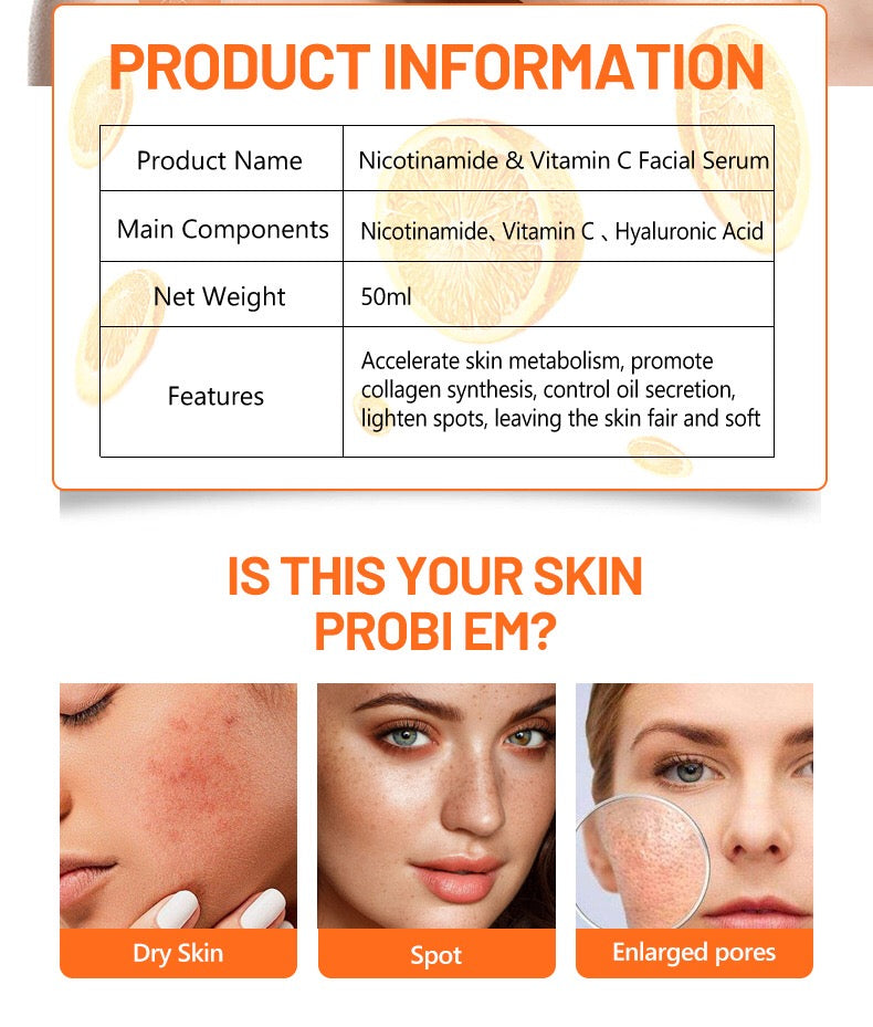 DISAAR Whitening Facial Serum with Vitamin C, Nicotinamide, and Hyaluronic Acid (50ml) - Image 8