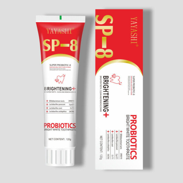 Cross-border special SP-8 Toothpaste Probiotic Brightening Toothpaste Remove stains, improve yellow teeth, fresh breath 120g