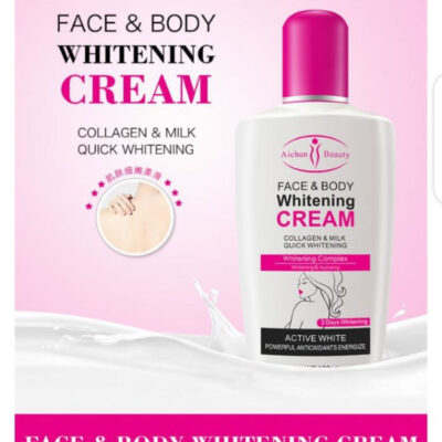 Face and Body Whitening Cream with Collagen and Milk