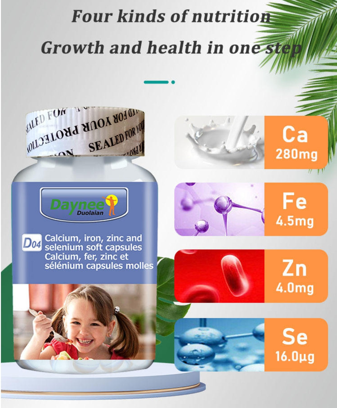 Calcium, Iron, Zinc, and Selenium Capsules - Image 2