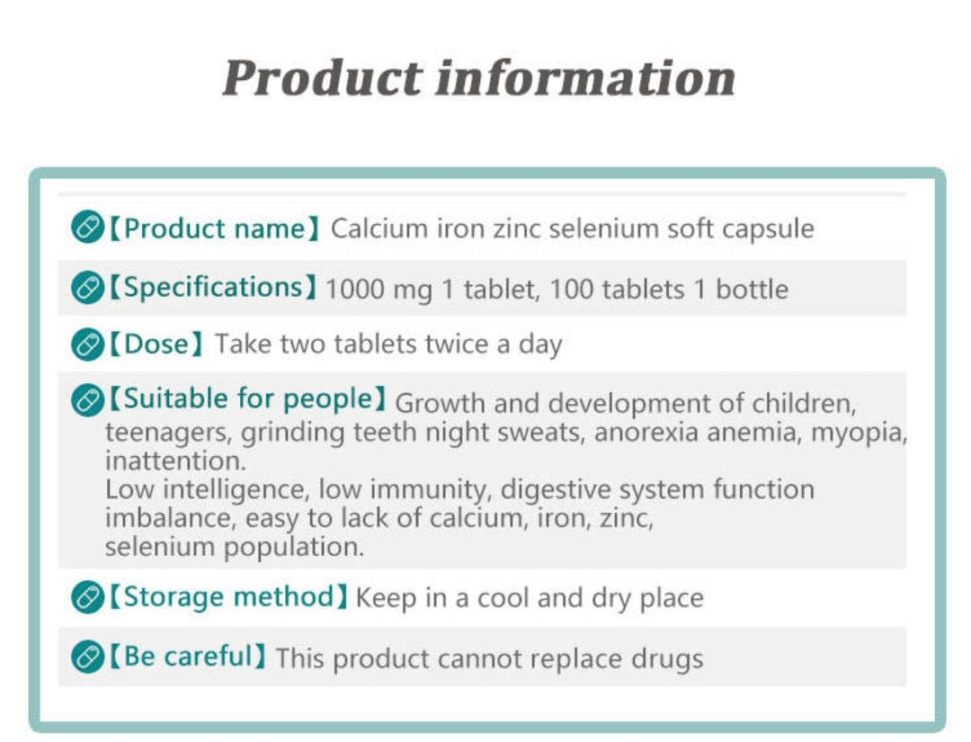 Calcium, Iron, Zinc, and Selenium Capsules - Image 12
