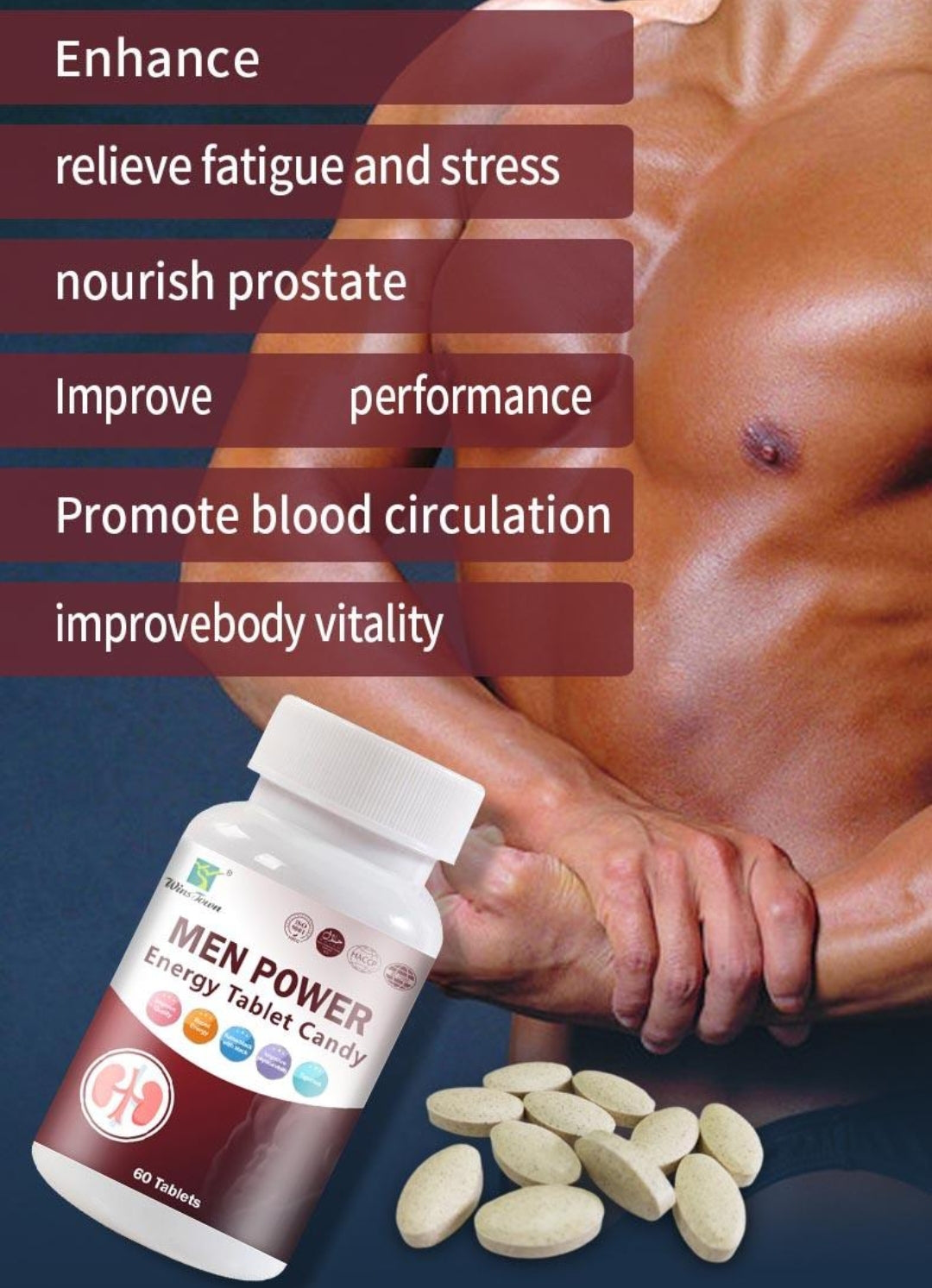 Men Power Energy Tablet with Longjack | Dietary Supplement for Sexual Enhancement, Man Power, and Healthy Prostate - Image 3