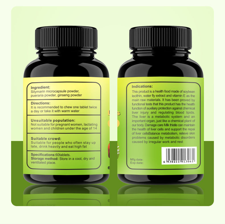 Liver Health Tablet with Milk Thistle and Pueraria | Dietary Supplement for Cirrhosis, Jaundice, Fatty Liver, and Chronic Liver Diseases - Image 7