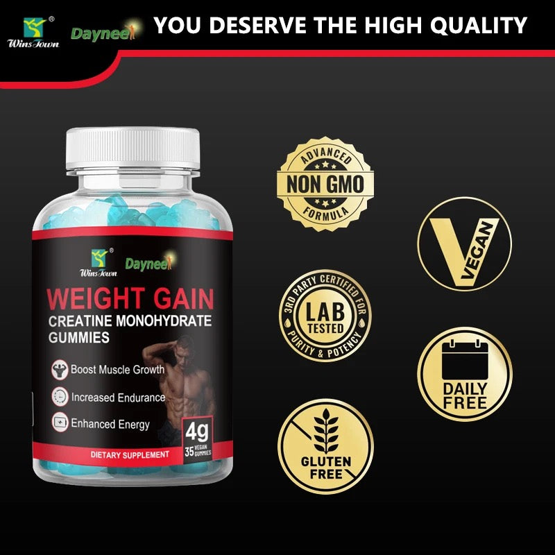 Weight Gain Creatine Monohydrate Gummies (35 gummies) | Dietary Supplement for Muscle, Energy, and Endurance - Image 6