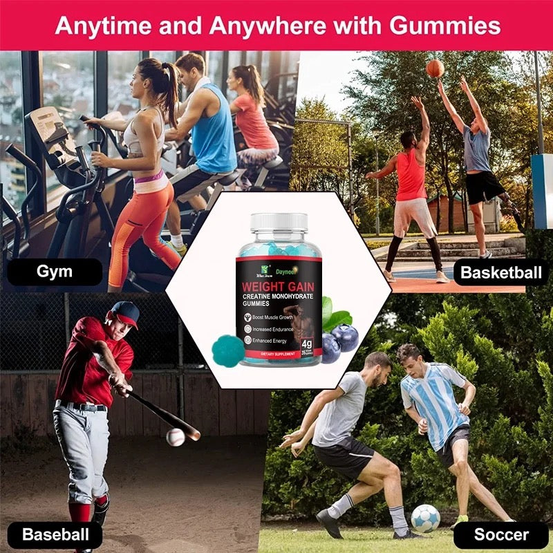 Weight Gain Creatine Monohydrate Gummies (35 gummies) | Dietary Supplement for Muscle, Energy, and Endurance - Image 3