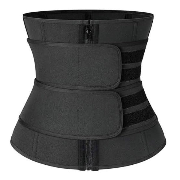 Two Straps Latex Belt with Zip and Hook | Double Strap Latex Waist Trainer - Image 3