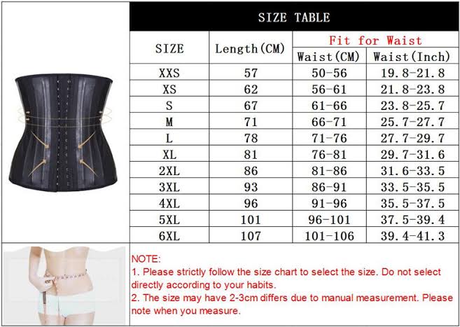 25 Steel Bone Waist Trainer with Hook (Latex) - Image 3