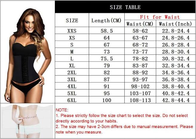 4-Steel Boned Latex Waist Trainer Corset with 3-Eye Hooks - Image 5