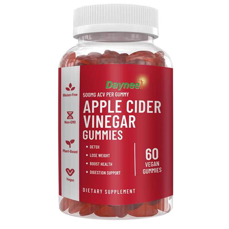 Apple Cider Vinegar Gummies (500mg) | Dietary Supplement for Detox, Weight Loss, Cholesterol, and Energy