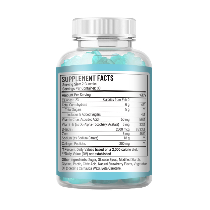Hair, Skin and Nails Vitamin Gummies | Dietary Supplement for Hair Growth, Youthful Skin, and Stronger Nails - Image 9