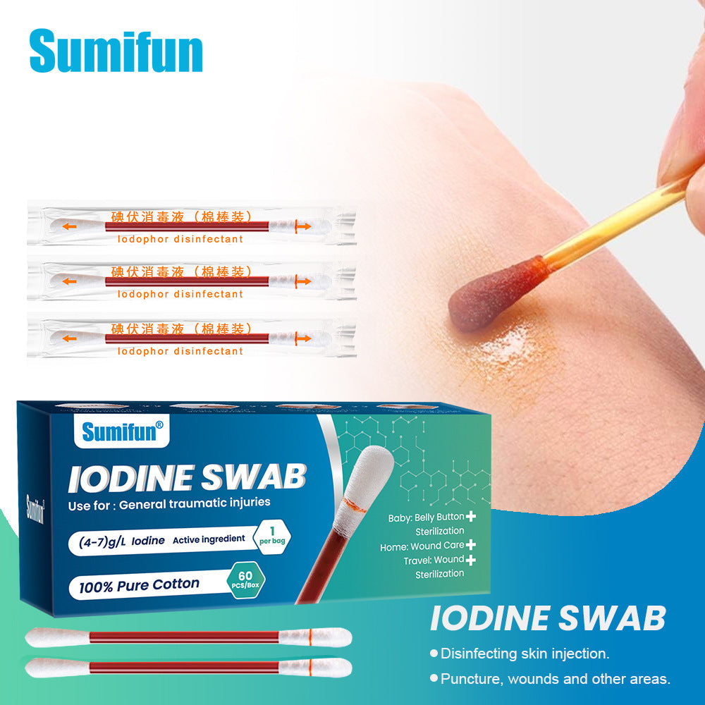 Iodine Swab (60 pieces) | Iodine Solution for Wound Sterilization, Wound Care, and Baby's Belly Button Sterilization - Image 10