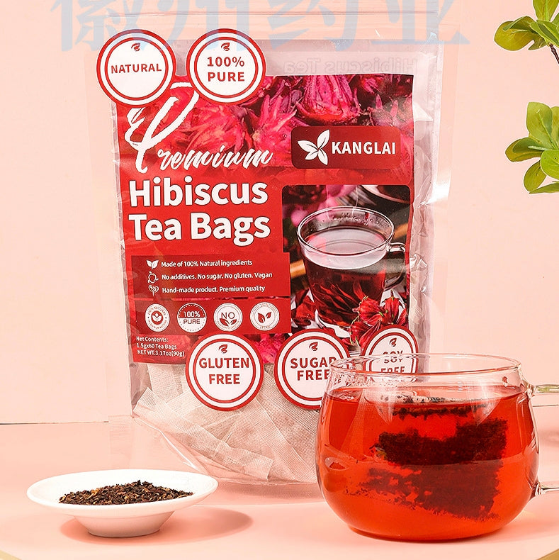 Premium Hibiscus (Zobo) Tea (1.5g × 60 teabags) | Herbal Tea for Heart Health, Blood Pressure, and Detoxification - Image 4