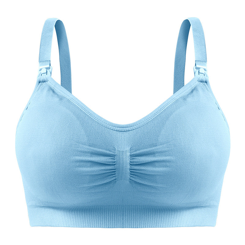Seamless Maternity and Nursing Bra with Clip-Down Straps and Removable Pads | Comfortable Pregnancy and Breastfeeding Bra - Image 14