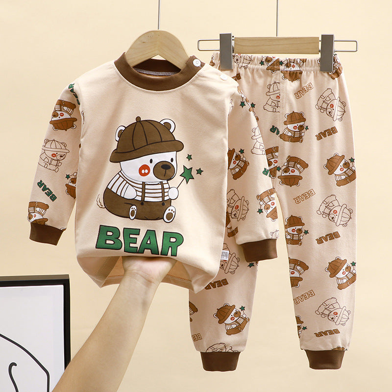 2-Piece Pajamas Set with Long-Sleeve Top and Pants for Boys and Girls | Adorable Soft Cotton Nightwear and Sleepwear Set - Image 45