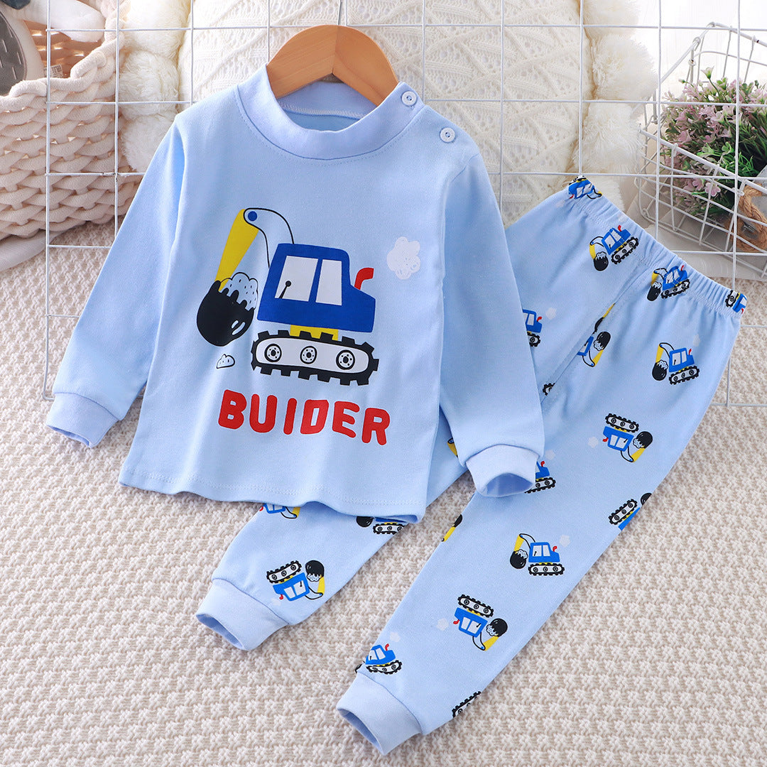 2-Piece Pajamas Set with Long-Sleeve Top and Pants for Boys and Girls | Adorable Soft Cotton Nightwear and Sleepwear Set - Image 24